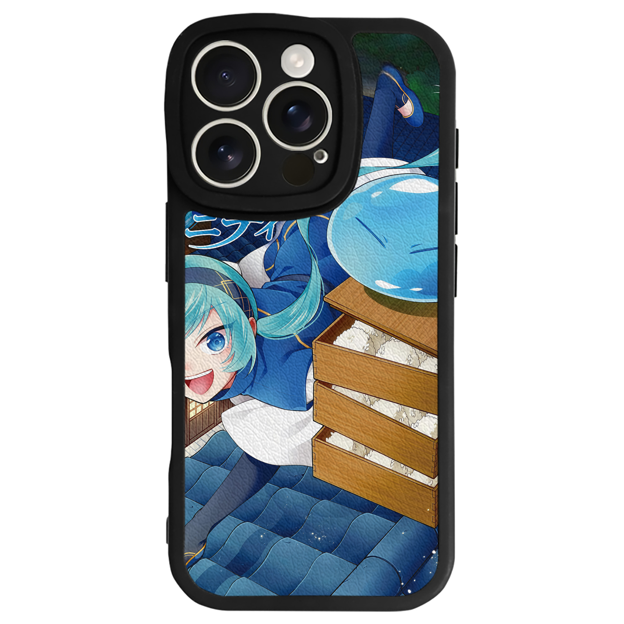 （画像用） 転スラ Regarding Reincarnated to Slime 【iPhone 16シリーズ対応】シリコンスマホケース（レザー調） 材質：シリコン